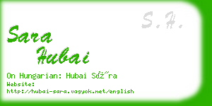 sara hubai business card